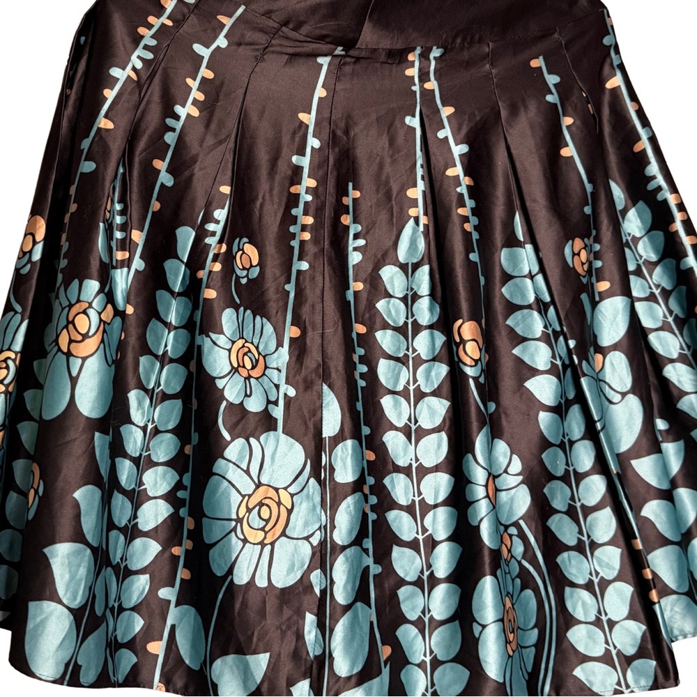 🧚🏻♀️ Mossimo teal and black a-line skirt size 4 - Picture 6 of 6
